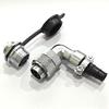 WF28 90° Male-Female Aviation Plug M28 Square Flange Waterproof IP67 Connector