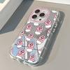 Милый розовый чехол-кролик для телефона iPhone 17e 16e 17 16 15 14 13 12 11 Pro Max X XR XS Max 8 7 Plus SE2 Зеркальный ударопрочный чехол