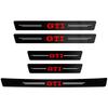 1/4/5Pcs Car Door Sill Scuff Plate Decor Carbon Fiber Stickers For VW GTI Polo Golf MK6 MK7 Passat Tiguan Jetta Beetle Touran CC