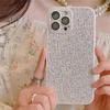 Luxury Bling Glitter Diamond Sequins Phone Case For iPhone 14 Pro Max 13 12 11 Plus Glass Lens Camera Protection Silicone Cover