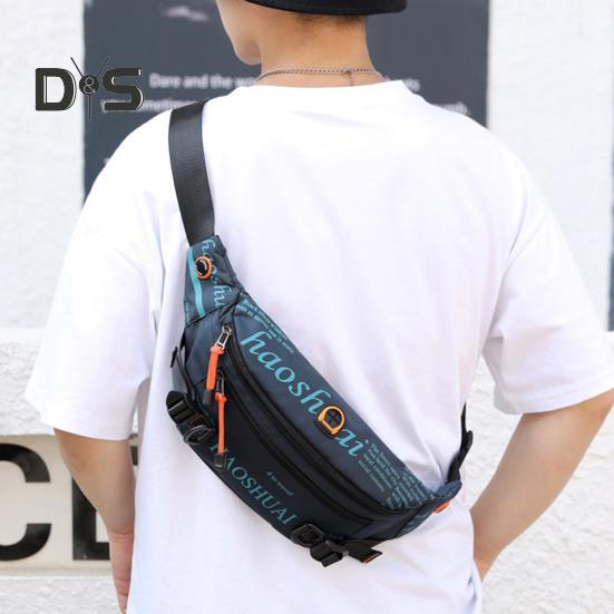 Large Crossbody Fanny Pack Sports Waist Bag Waterproof Hip Pouch Bum Bag Outdoor Waist Pack for Jogging Hiking Fishing Men Women