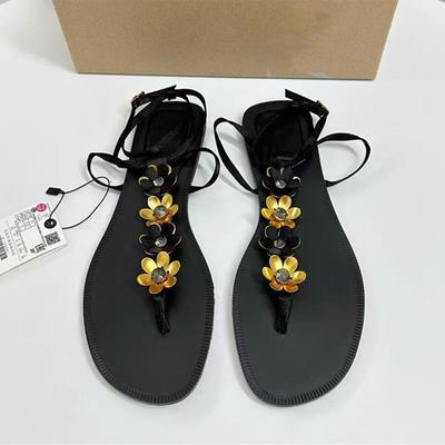 Роскошный декор из кристаллов и цветов, женские балетки-сандалии, сексуальный ремешок на щиколотке, летние пляжные шлепанцы, уличная мода, современные сандалии, обувь