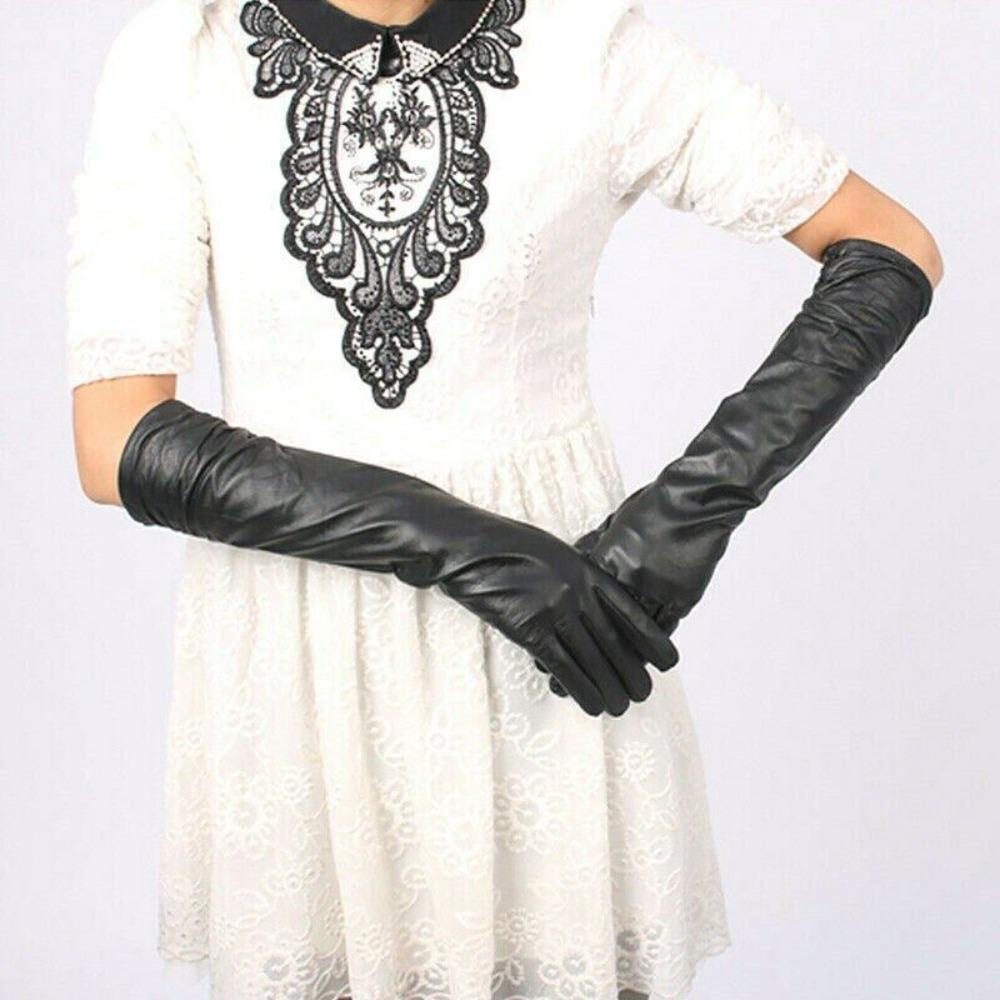 Evening Party Gloves Women Leather Gloves Fashion Long Elbow Gloves