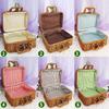 Upgraded Iron Frame Rattan Woven Suitcase - Reinforced Cosmetic Storage Box