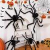 Large Scary Plush Spider Halloween Decoration for Wall or Window Display