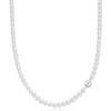 By Hyeres Macaroon Round Pearl Necklace 4mm (Silver) BH7N4A723WB400