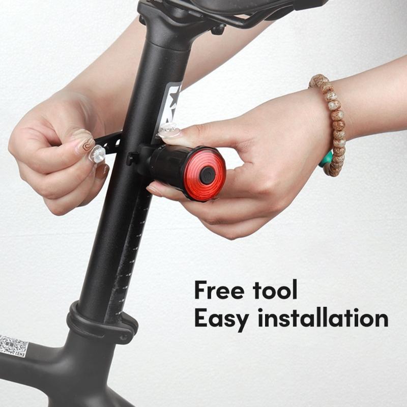 Высокоинтенсивный USB-перезаряжаемый велосипедный фонарь с датчиком задний фонарь велосипедный задний фонарь
