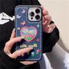 Ins корейский милый джинсовый чехол с цветочной вышивкой для Iphone 14 13 12 11 Pro Xs Max X Xr Love Heart Y2k противоударный мягкий чехол