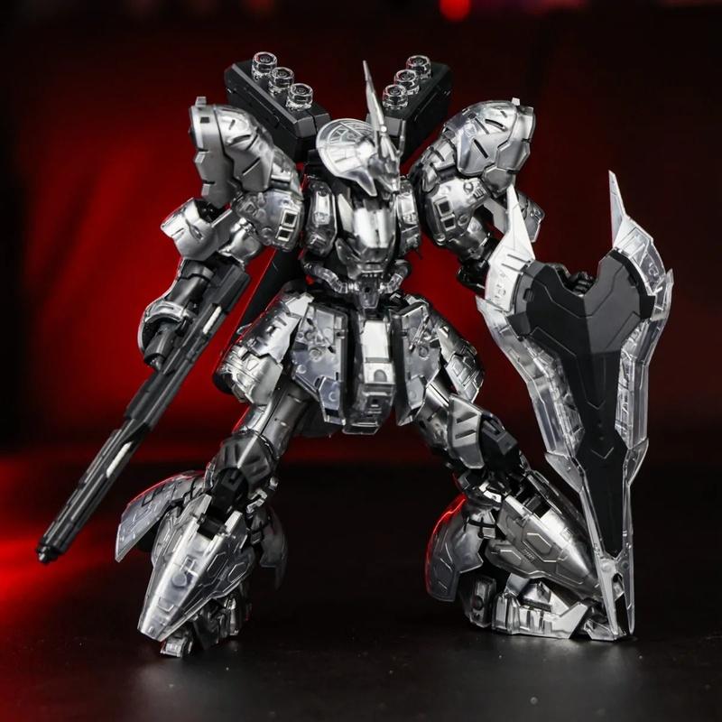 RG 1/144 MSN-04 Сазаби Посеребренный Прозрачный Сборная Модель Космического Истребителя Gunpla Фигурка Аниме Меха Игрушка Подарки для Мальчиков
