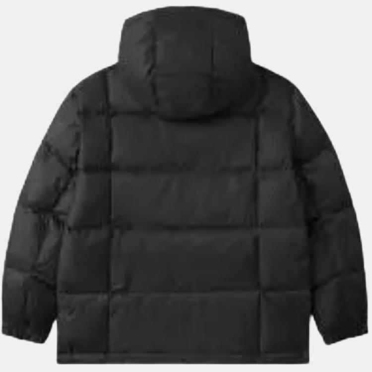 Carhartt WIP Loose Comfortable Solid Color Zipper Drawstring Hooded Quilted Down Jacket Men jackets Black CHXDNF23A004LBKX