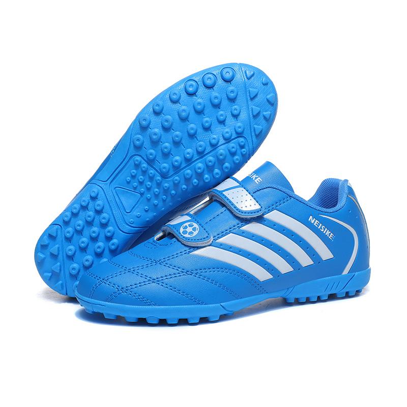 Уличные футбольные бутсы для детей и подростков, большие размеры, амортизирующие, нескользящие, износостойкие, на липучке, с короткими ногтями, тренировочная обувь