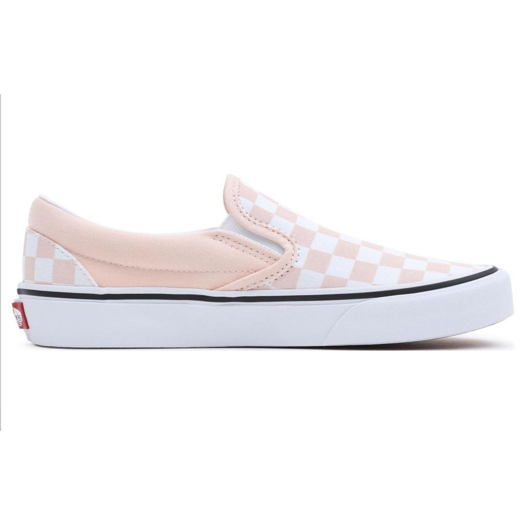 Vans Серия Slip-On Теория цвета Классические повседневные низкие кеды для скейтбординга Унисекс кроссовки Розовый Белый VN0A7Q5DBM0