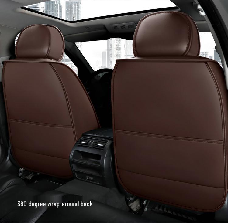 All-Season Leather Car Seat Cover - Full Coverage for Five Seats