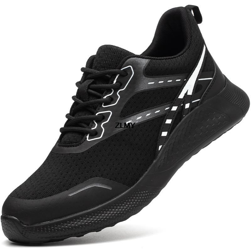 Модные ZLMY новые женские защитные туфли со стальным носком, легкие рабочие туфли, устойчивые к проколам, рабочие защитные ботинки для женщин и мужчин