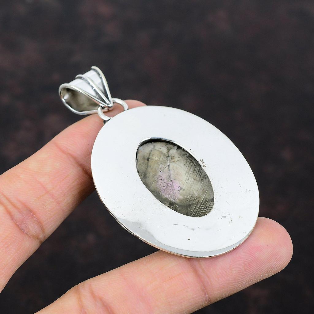 Подвеска из говлита ручной работы, уникальный дизайн, ювелирные изделия, подвеска из стерлингового серебра 925 пробы, ювелирные изделия из драгоценных камней высшего качества, винтажная подвеска для подарка на годовщину