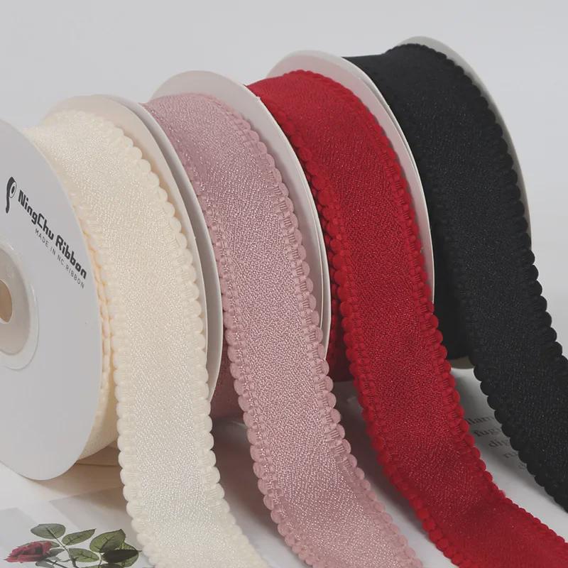 2,5 см хлопковая кружевная лента с пузырьками и жемчугом для упаковки букетов и подарков своими руками банты