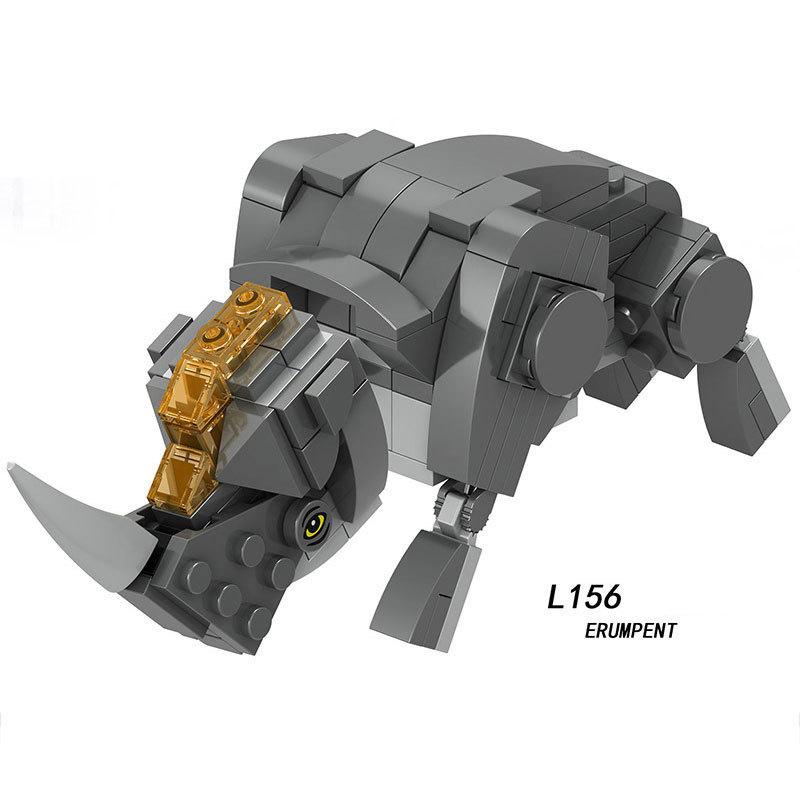 MOC Medieval Animal Zoo Farm Dragon Action Figures Building Blocks Gold Red Dragons Wolf Snake Monsters Beast Bricks Toys Gifts