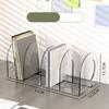 Save Space Handle Bookends Transparent Divider Book Stand Minimalism Desk Storage Rack