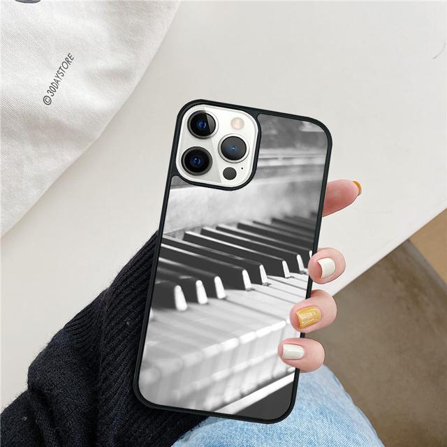 Клавиши пианино Чехол для телефона с клавишами пианино Для iPhone 17 Air 15 16 14 13 12 Pro Max 11 Pro Max Plus Чехол-ракушка