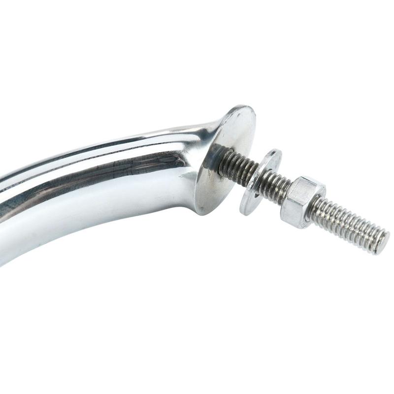 Boat Handrail Grab Handle Polished Stainless Steel Round Tube - 8" Long Marine Grab Handle