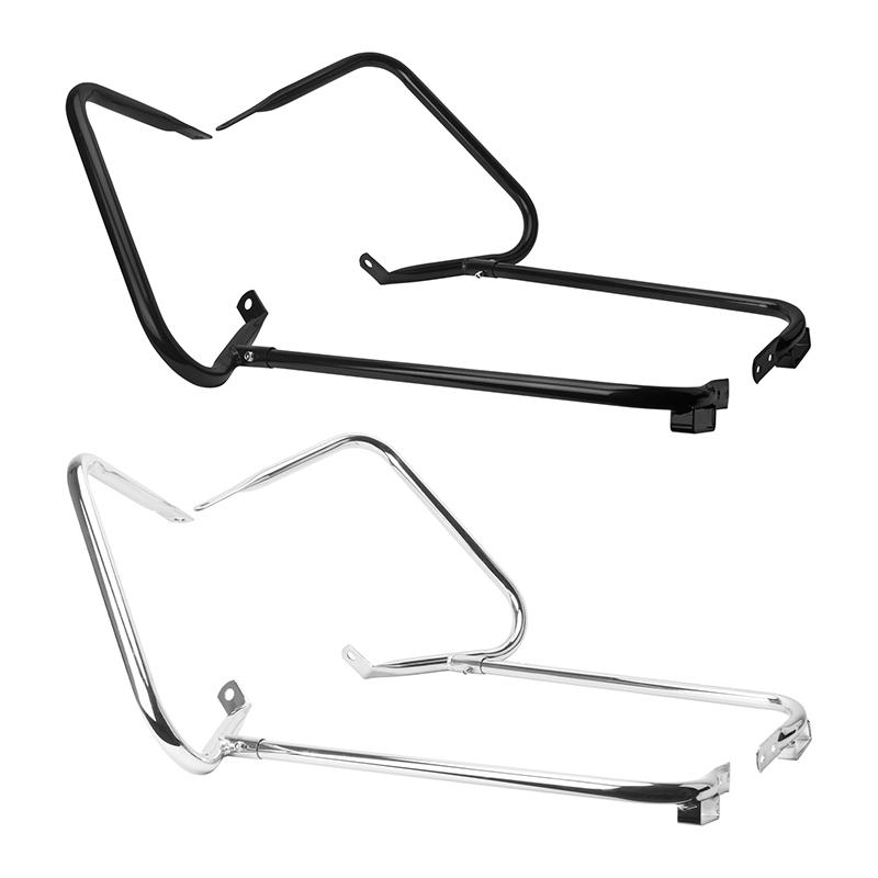 Motorcycle Rear Saddlebag Bracket Guard Black Support Bar For Harley Touring Ultra Classic Electra Glide FLHTCU 1997-2008