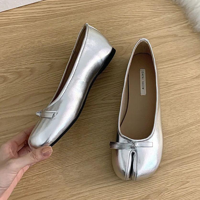 Модные IPPEUM Женские Таби Туфли Красные С Раздельным Носком Балетки 2024 Новые Мэри Джейн Балерины Zapatos Mujer