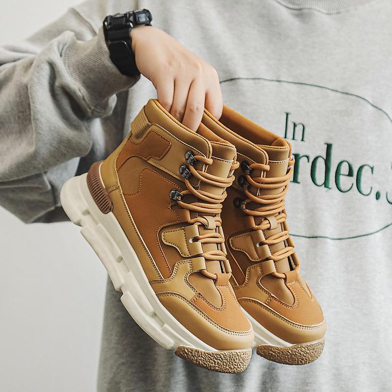 Модные зимние новые зимние ботинки на толстой подошве для спорта и отдыха, модные ботинки из хлопка и бархата, мужская обувь, роскошные кроссовки Zapatos Mujer