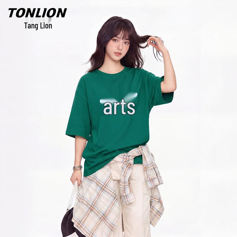 Женская футболка TonLion 200 г плотного хлопка свободного кроя