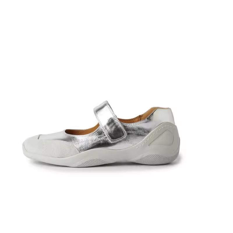 Версия из коровьей кожи винограда мать та же ленивая липучка мягкая функция ветер плоская подошва натуральная кожа Мэри Джейн одиночные туфли женские весна и осень