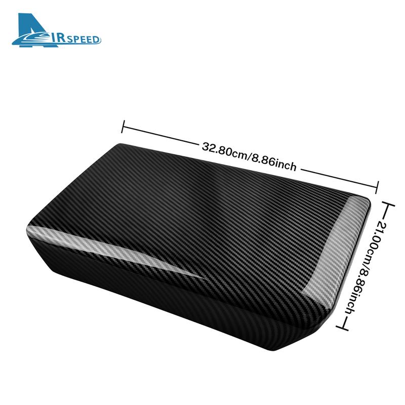 ABS Carbon Fiber Center Console Armrest Protective Cover For Tesla Model 3 Highland 2024 Model Y Juniper 2025 Car Accessories