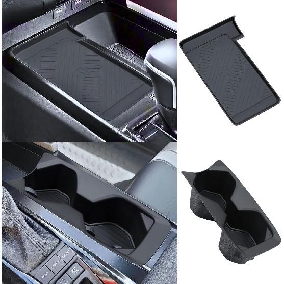 Wireless Charging Mat And Cup Holder Ert Compatible With 2025 2026 Toyota Camry, Center Console Liner Anti-Slip Protective Pad Drink Holder Cover For
