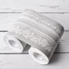 1 Roll Waterproof Self-adhesive Grey 3D Wallpaper Border - Peel-and-stick Design, Great for Adding a Stylish Touch To Kitchen and Bathroom Tiles