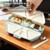 Форма для онигири 6-в-1 Ланч-бокс - Многокамерный пресс для рисовых шариков и Контейнер для обеда, Легко делать милые треугольные суши-шарики