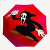 Scream Ghostface Umbrella: Automatic Opening/Closing, Foldable Design, 8-Rib Iron Frame, Outdoor Use, Festival Gift for Fans and Travelers01