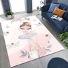 Элегантный мультяшный ковер с балериной для спальни, гостиной, дивана, домашний придверный коврик, декор, большой детский нескользящий напольный коврик