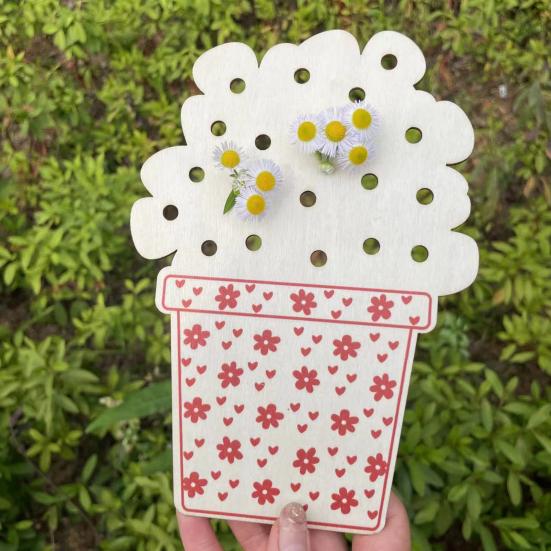 1/2/3Pcs Wooden Flower Arrangement Board DIY Handmade Flower Holder Nature Floral Plant