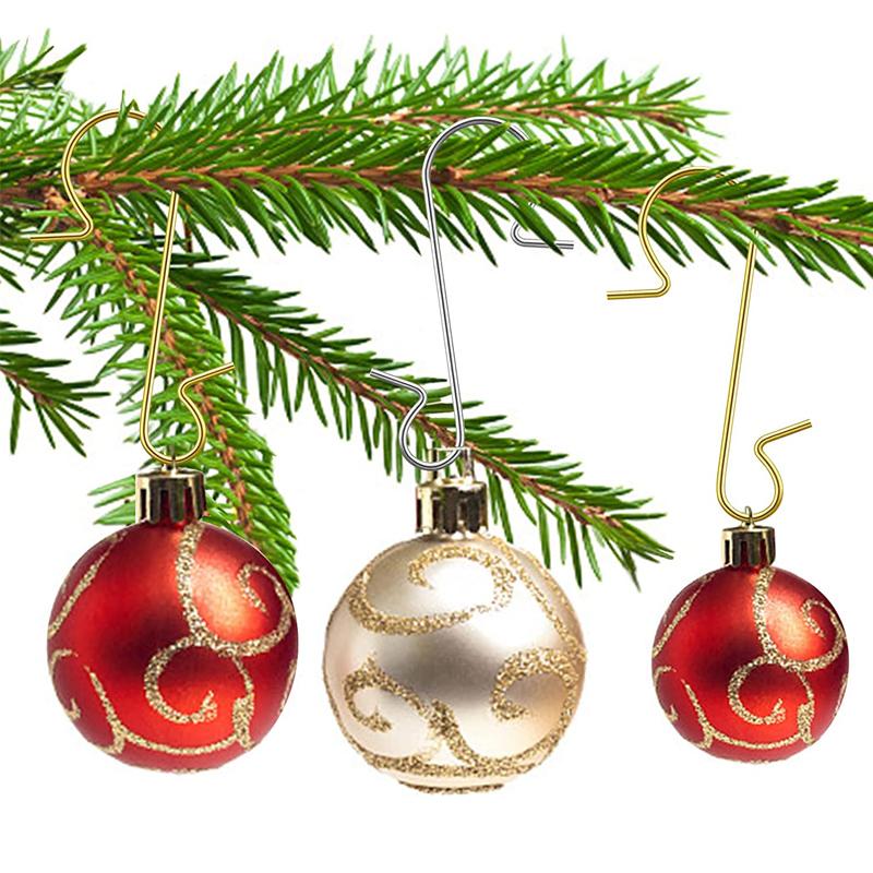 Рождественские украшения, металлические крючки, елочные шары, подвесные крючки в форме буквы S, рождественские новогодние украшения для дома, принадлежности