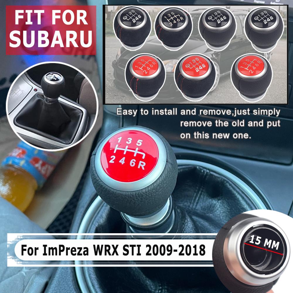 Автомобиль 6-ступенчатый Для Subaru Impreza WRX STI 2009 2010 2011 2012 2013 2014 2015 2016 2янв 2018 2018 Ручной кожаный рычаг переключения передач