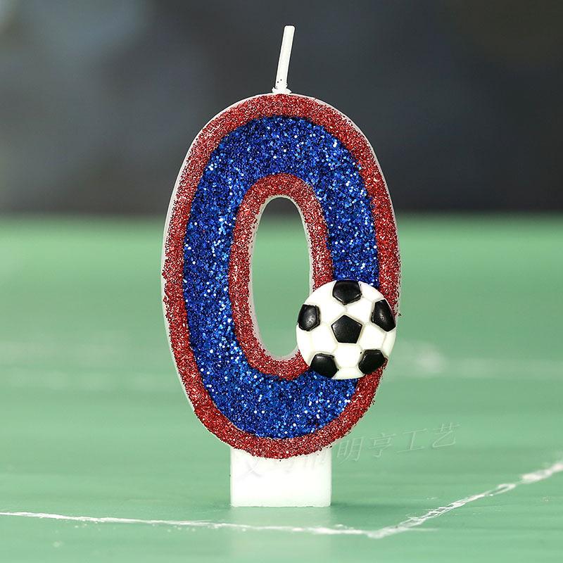Football creative digital candle cake birthday decoration candle