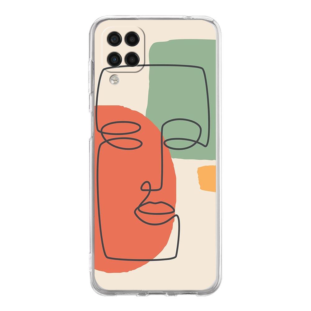 Чехол для телефона Samsung Galaxy A13 A51 A71 A21S A12 A31 A52 A41 A23 A53 A73 A32 5G A03S, чехол для пар, цветок, одна линия, настенное искусство