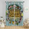 Animal Crossings Противомоскитные шторы для гостиной Шторы на окна для комнаты 2 Панельные перегородки Домашний интерьер Шторы