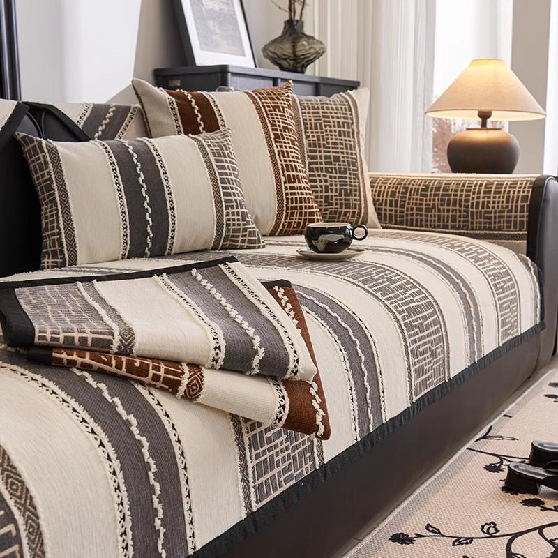 Чехлы для диванов Nordic Chenille для гостиной, противоскользящие, пылезащитные, широкополосные, универсальные диваны, диван Funda