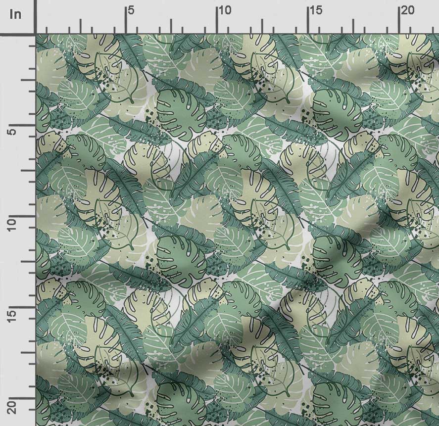 Soimoi Принт с листьями, хлопковый батист, ткань для квилтинга, продаваемая во дворе, хлопчатобумажная ткань средней плотности шириной 42 дюйма,