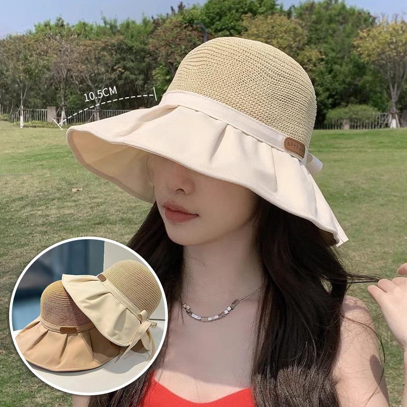 Women Bucket Hat Summer Uv Protection Big Wide Brim Beach Sun Hats Outdoor
