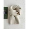 Sheep Wool Couple Solid Color Knitted Wool Scarf Women's Autumn and Winter Value for Money, Thickened Warm Scarf