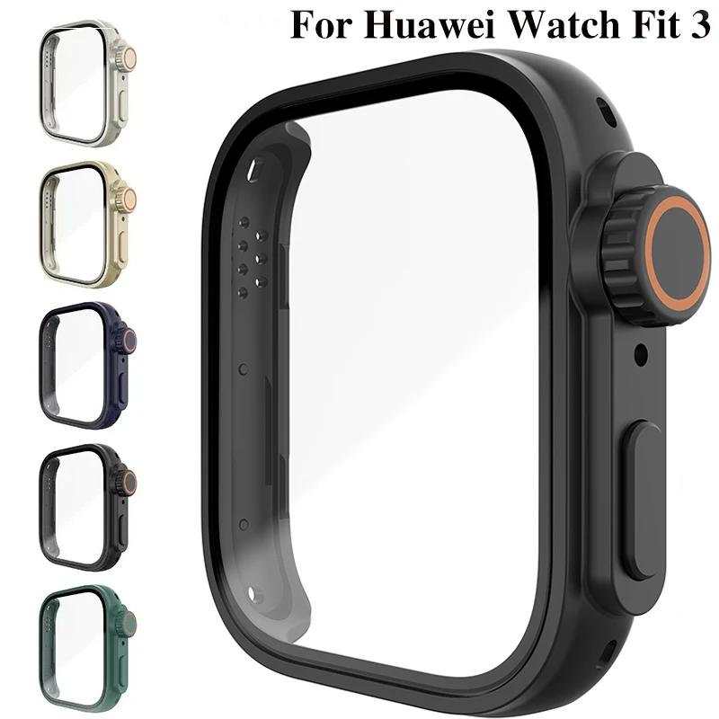 Переключитесь на Ultra Case для Huawei Watch Fit 3 Чехлы из закаленного стекла Защитная крышка экрана для Huawei Watch Fit3 Обновите до Ultra 2