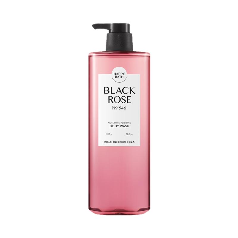 HAPPY BATH Парфюмированный гель для тела Moisture 760г (Детская присыпка, Черная роза, Белый мускус)