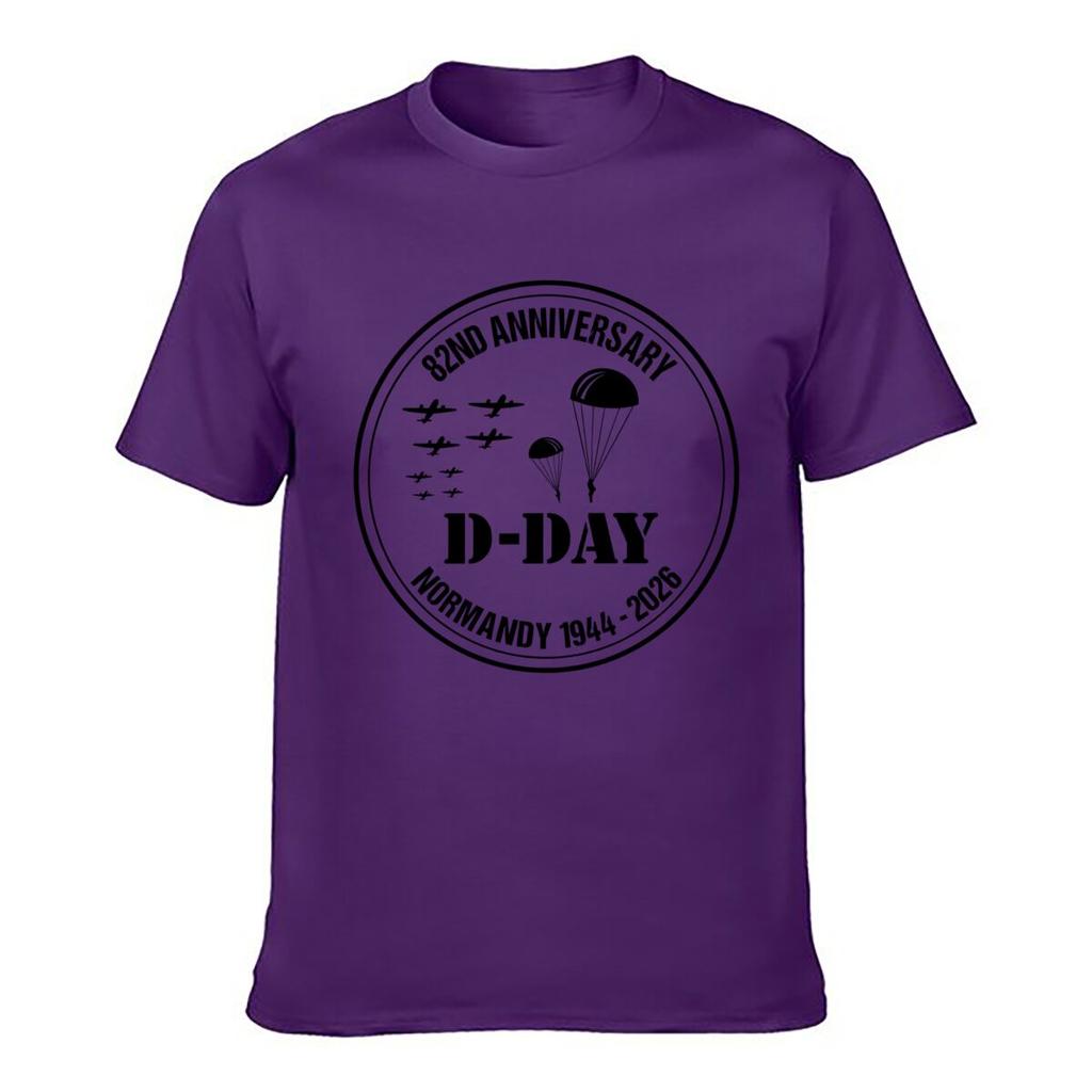 82nd Anniversary D Day Norunisexdy 1944 2026 Airborne Parachutes Aircraft ShortSleeved TShirt