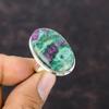 Ruby Fuchsite Ring Genuine Gemstone Ring 925 Sterling Silver Ring Adjustable Ring Handmade Boho Jewelry Latest Design Ring Anniversary Gift