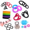 Soft Silicone Penis Cock Ring Delay Ejaculation Ball Scrotum Stretcher Adjustable Semen Sleeve Rings SM Bondage Sex Toy for Men